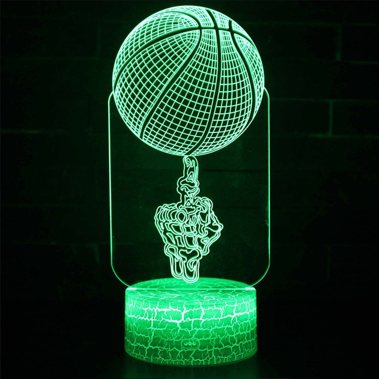 Lampe 3D LED Basketball Main jongle avec ballon