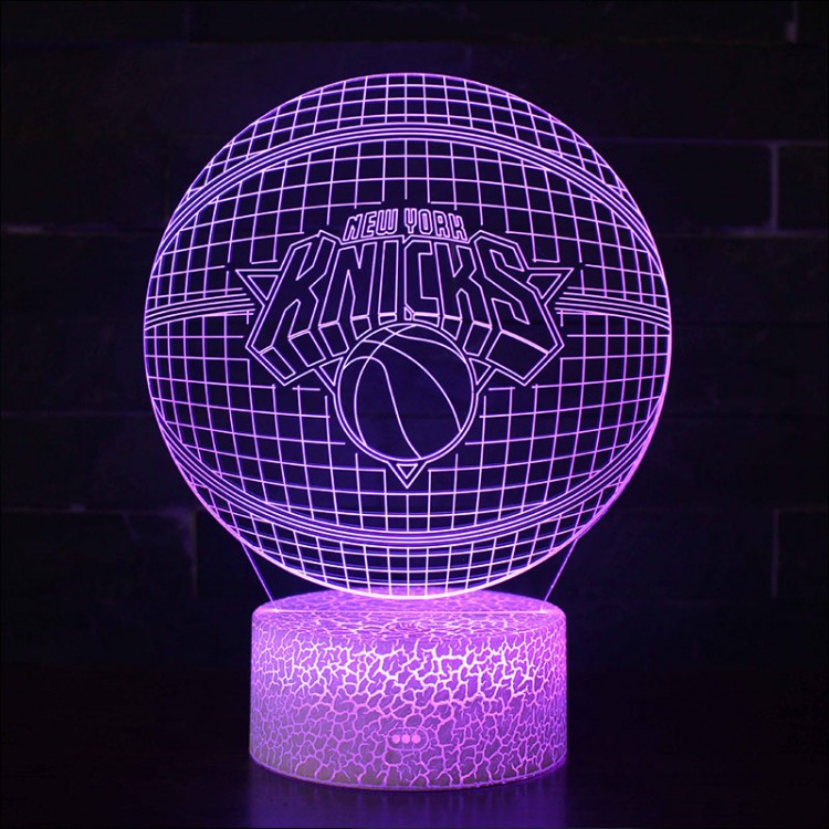 Lampe 3D LED Basketball Logo Knicks de New-York
