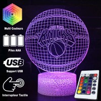 Lampe 3D LED Basketball Logo Knicks de New-York, télécommande et caractéristiques