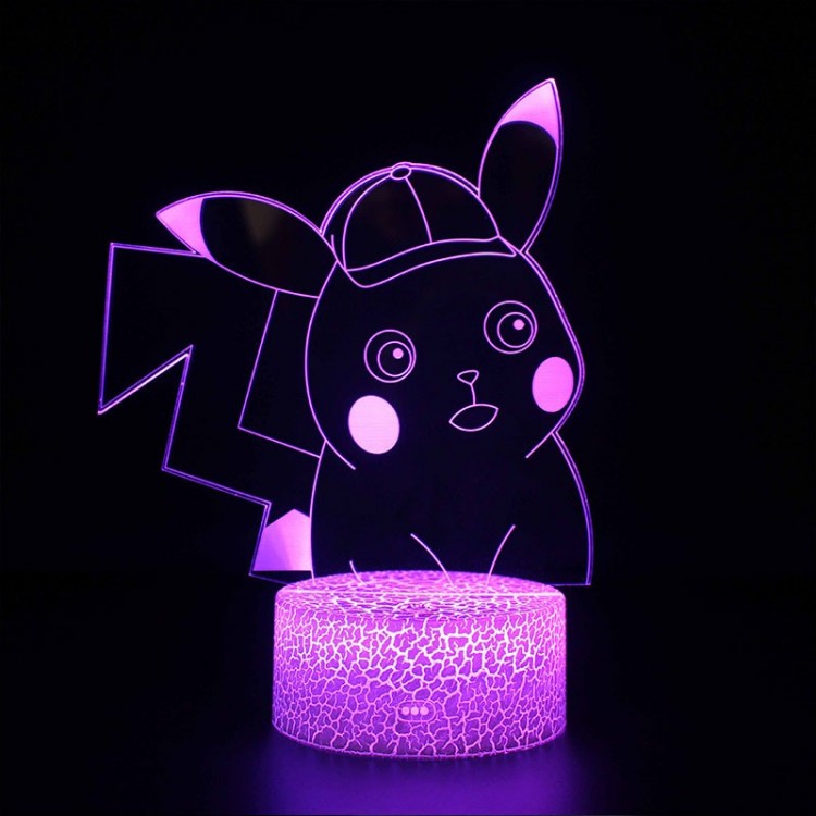 Lampe 3D Détective Pikachu Mignon