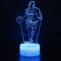 Lampe 3D LED Basketball Joueur Kobe Bryant