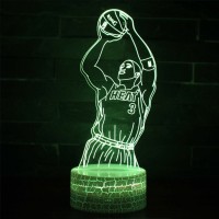 Lampe 3D LED Basketball Joueur Dwyane Wade