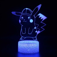 Lampe 3D Pikachu casquette