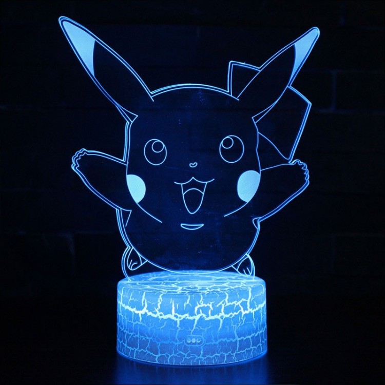 Lampe 3D Pikachu heureux