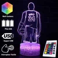 Lampe 3D LED Basketball Player Kobe Bryant, télécommande et caractéristiques