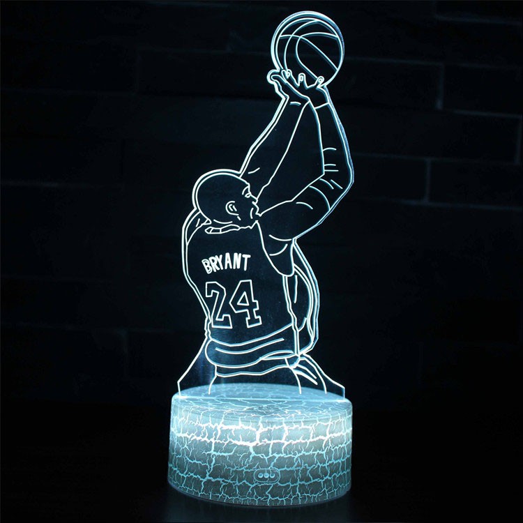 Lampe 3D LED Basketball Kobe Bryant Panier