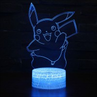 Lampe 3D Pokémon Pikachu qui saute