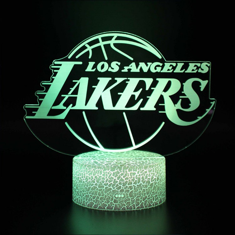 Lampe 3D LED Basketball Logo Los Angeles Lakers