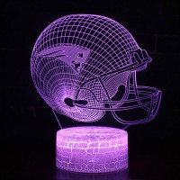 Lampe 3D LED Football Américain : Casque Patriots