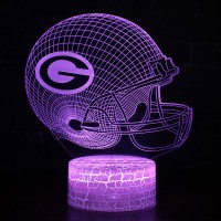 Lampe 3D LED Football Américain : Les Packers de Green Bay