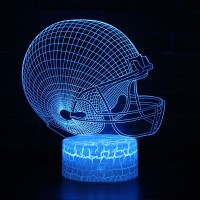 Lampe 3D LED Football Américain : Casque de football Américain