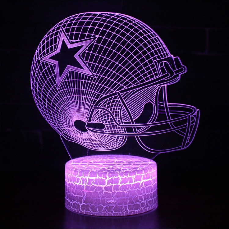 Lampe 3D LED Football Américain : Les Cowboys de Dallas