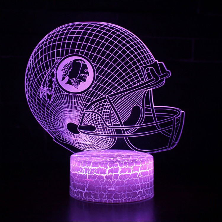 Lampe 3D LED Football Américain : Les Redskins de Washington