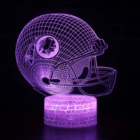 Lampe 3D LED Football Américain : Les Redskins de Washington
