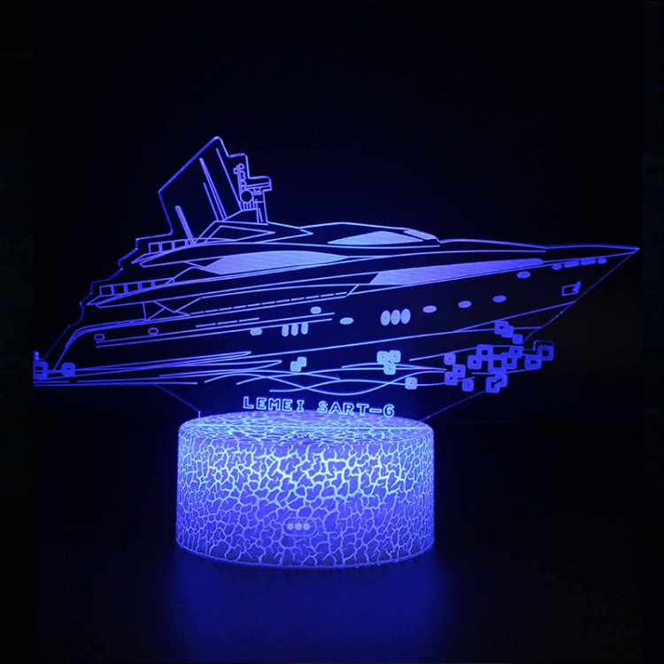 Lampe 3D LED Bateau Yacht de luxe