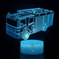 Lampe 3D LED Camion de Pompiers