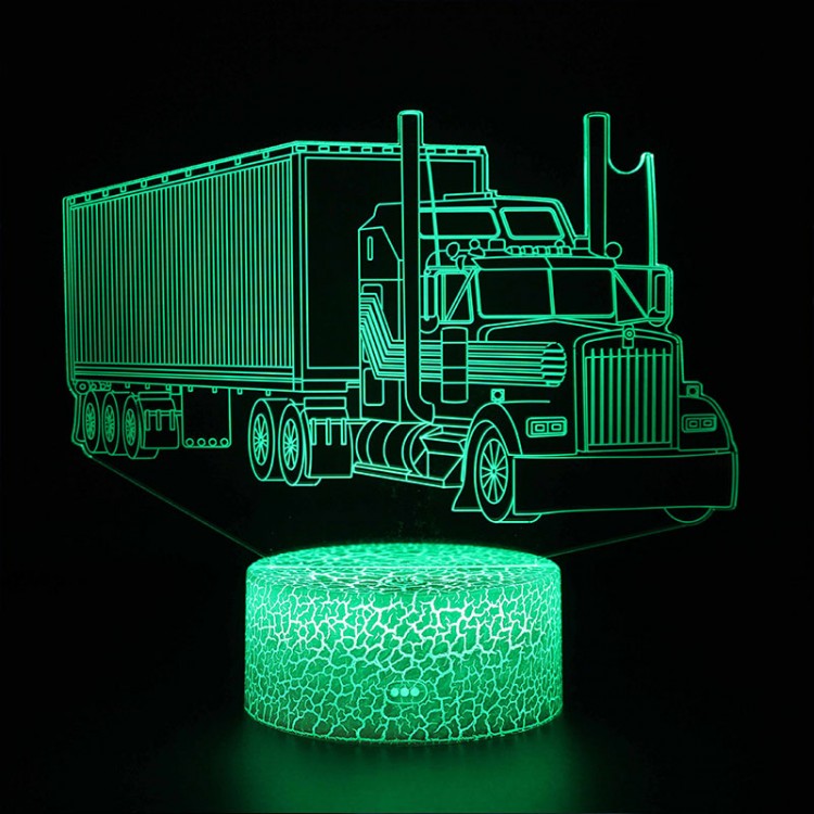 Lampe 3D Camion Américain Remorque
