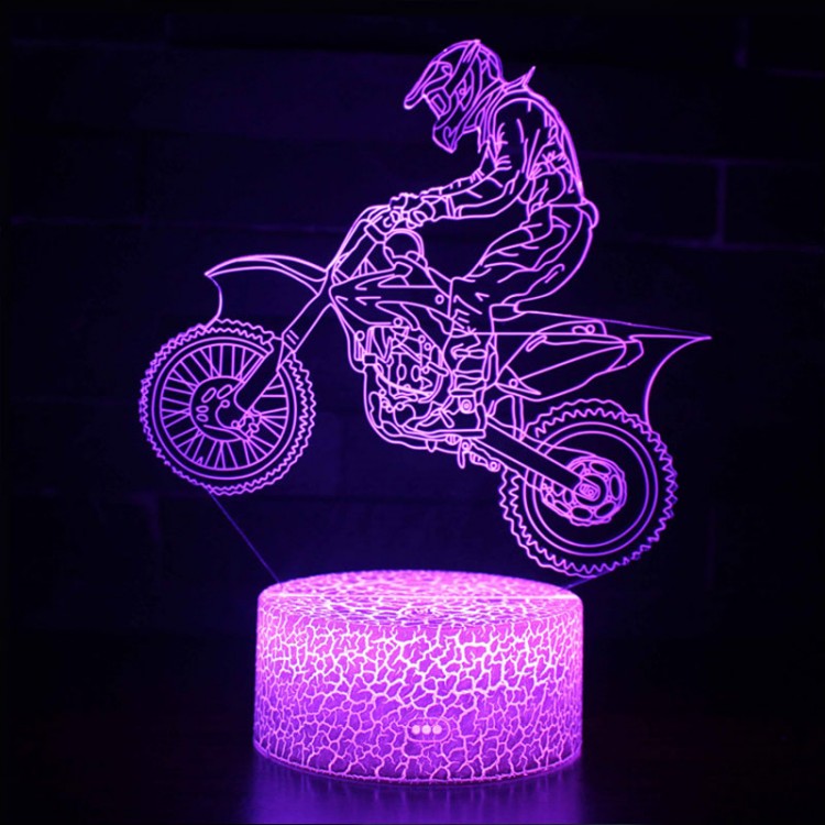 Lampe 3D LED Moto Cross