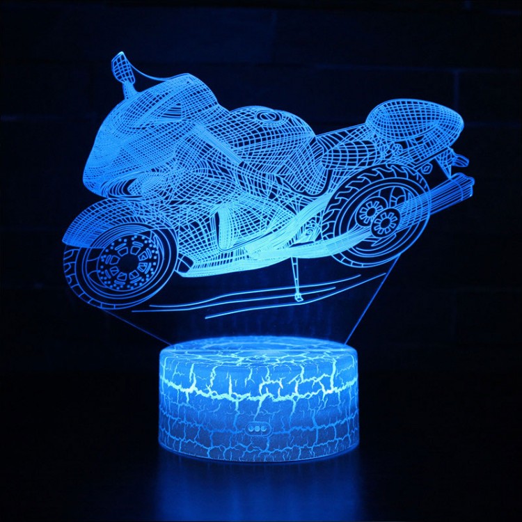 Lampe 3D LED Moto Routière Sportive