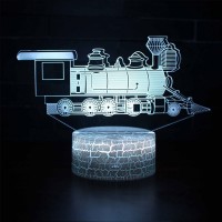 Lampe 3D LED Locomotive Rétro à Vapeur