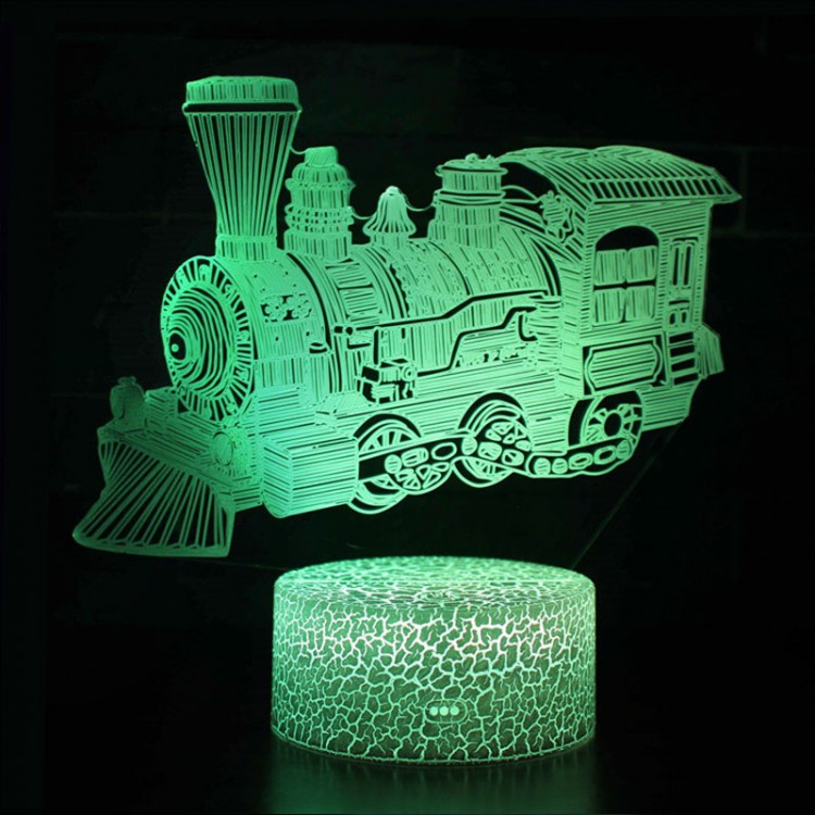 Lampe 3D LED Locomotive à Vapeur