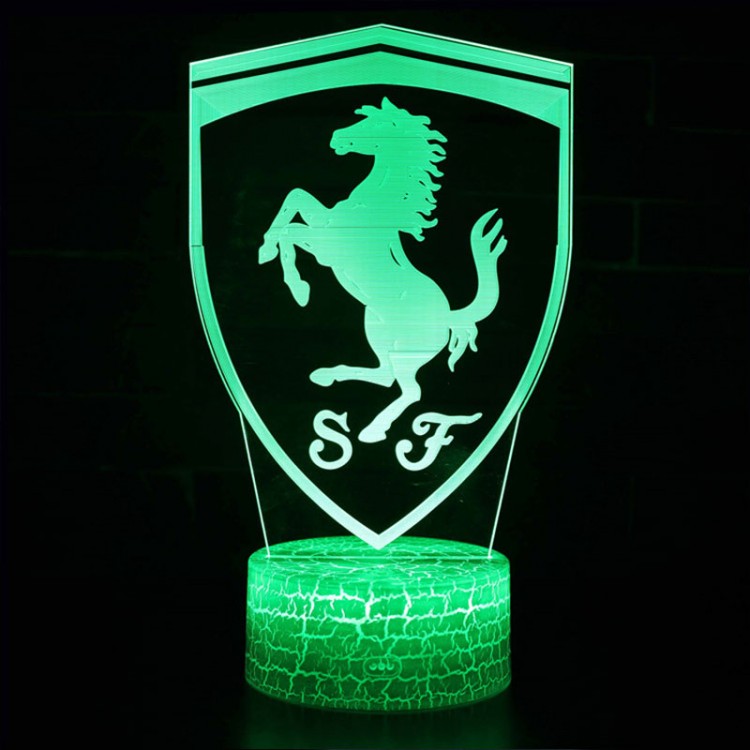 Lampe 3D Logo Ferrari