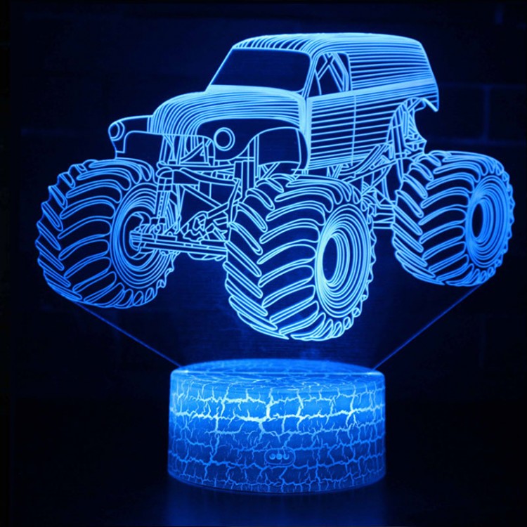 Lampe 3D Monster Truck