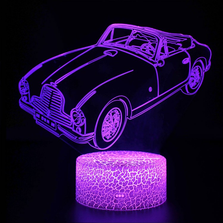 Lampe 3D LED Voiture Cabriolet rétro