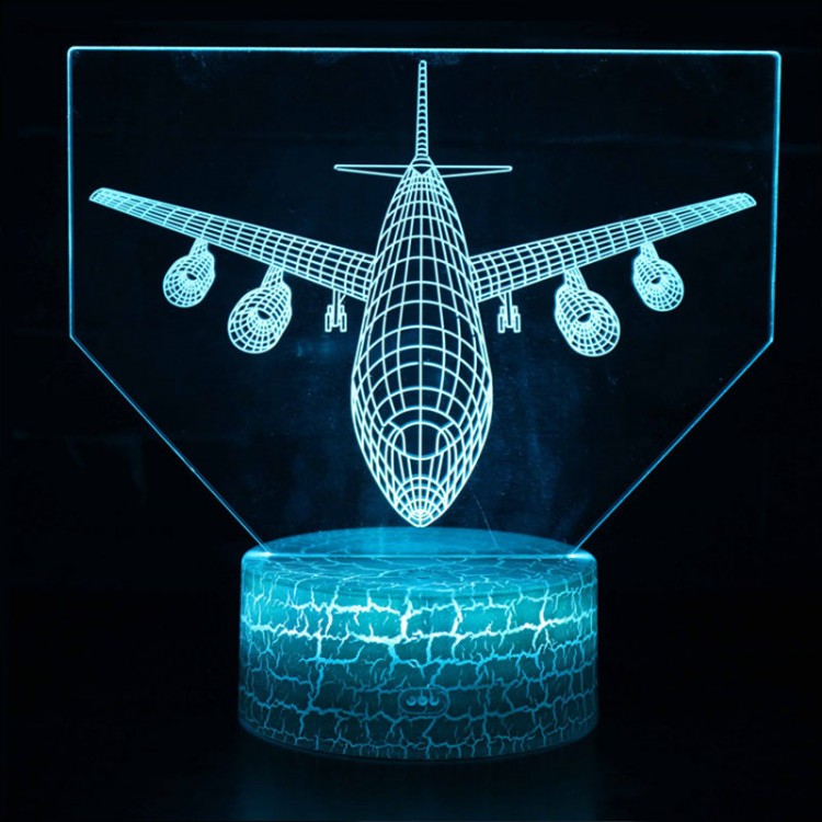 Lampe 3D Avion de Ligne Quadriréacteur