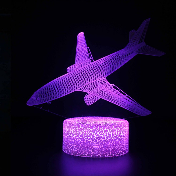 Lampe 3D Avion de Ligne Biréacteur