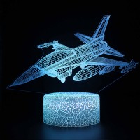 Lampe 3D Avion de Chasse avec Missiles