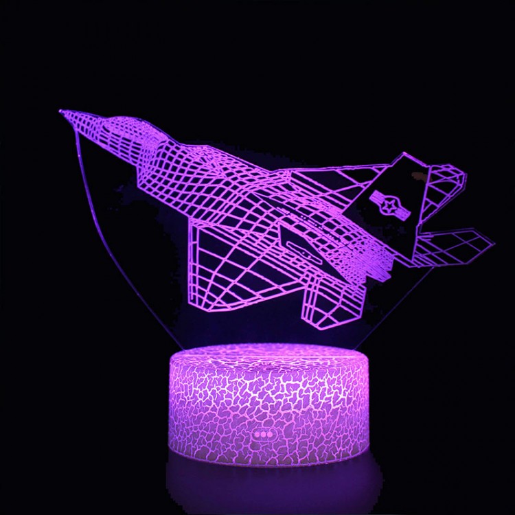 Lampe 3D Avion de Chasse US