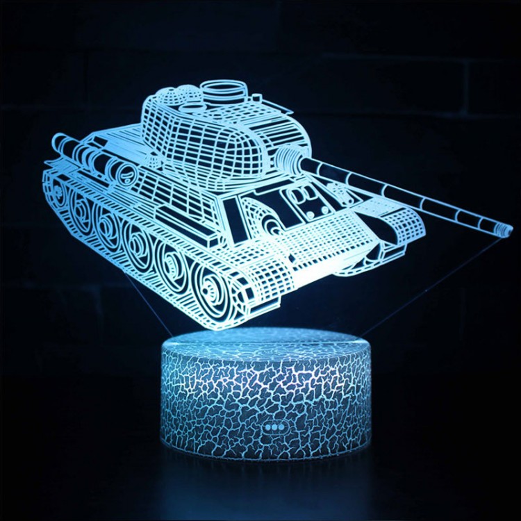 Lampe 3D Char de Combat