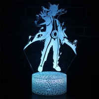 Lampe 3D Naruto mode Chakra de Kyûbi (Bijuu démon à queue)
