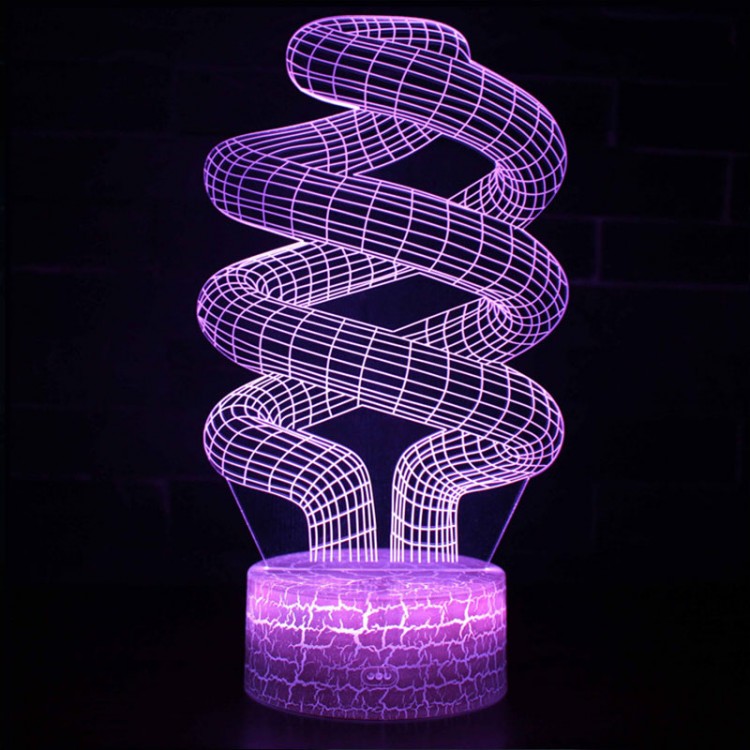 Lampe 3D Illusion d'Optique Spirales