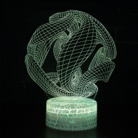 Lampe 3D Illusion d'Optique Boule Serpents
