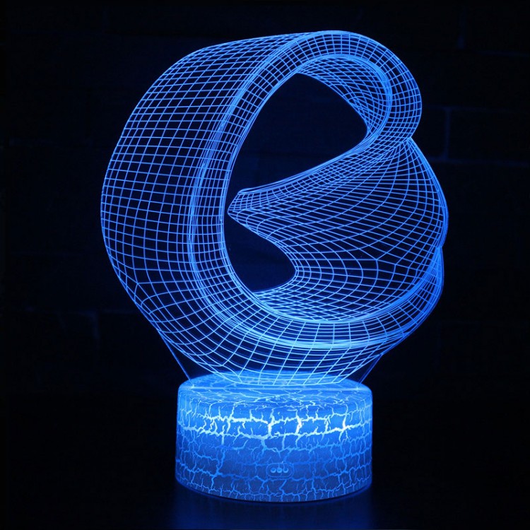 Lampe 3D Illusion d'Optique Looping vrille