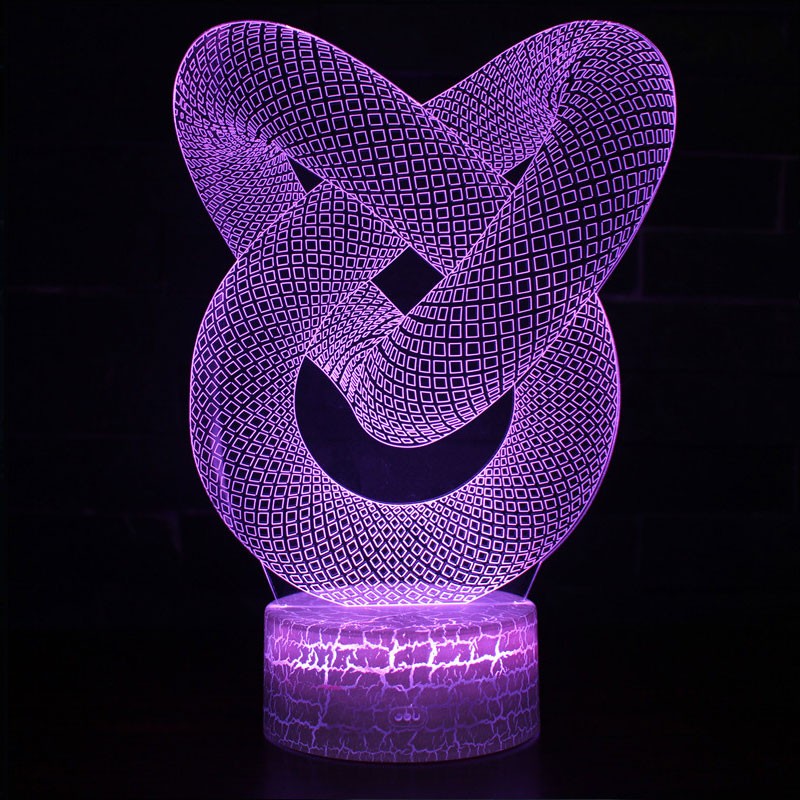 Lampe 3D Illusion Optique Looping vrille