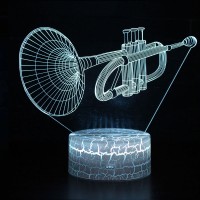 Lampe 3D Musique Trompette