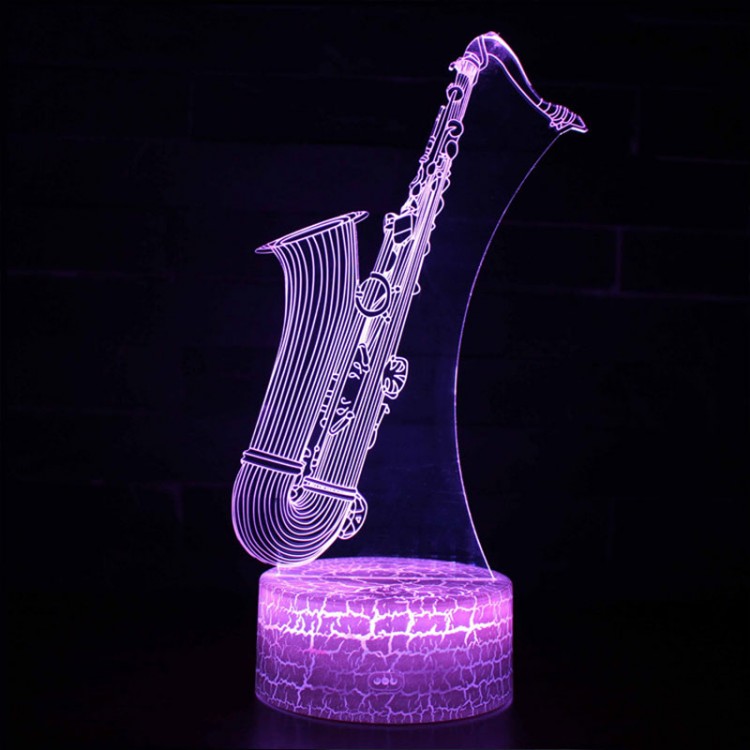 Lampe 3D Musique Saxophone