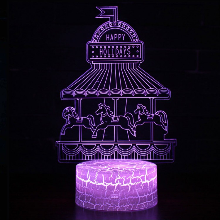 Lampe 3D Objets Manège Carrousel