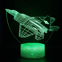 Lampe 3D Avion de Chasse USA