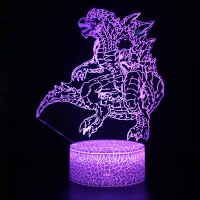 Lampe 3D Godzilla terrifiant