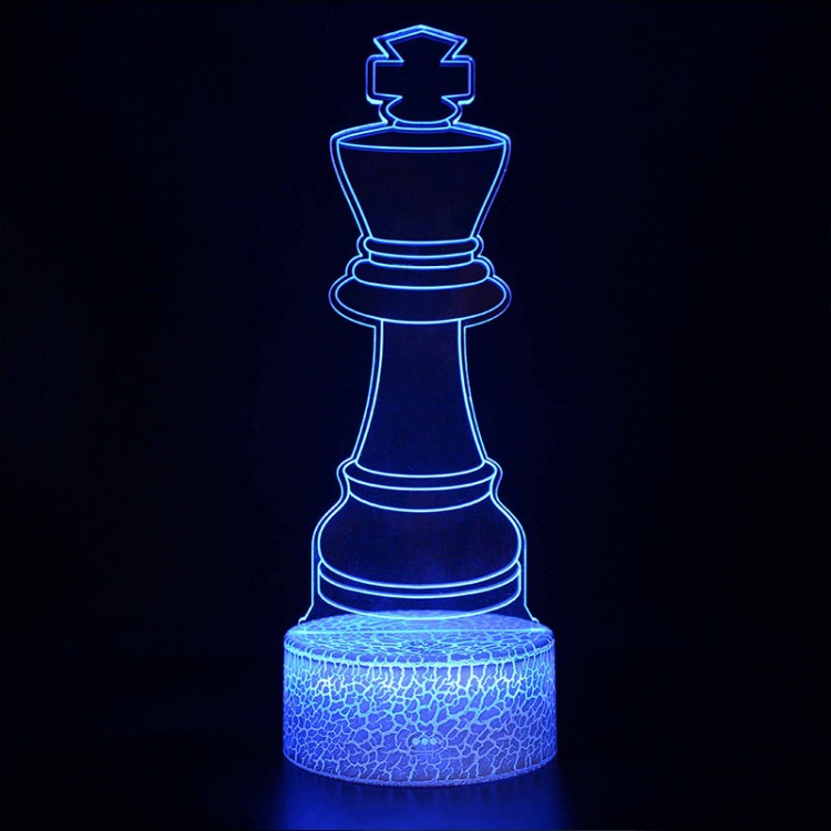 Lampe 3D Objets Roi de Jeu d’Échecs