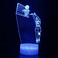 Lampe 3D LED Basketball Joueur marquant un panier