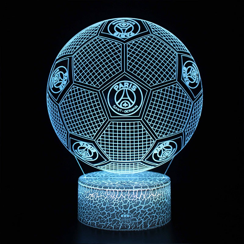 Lampe Veilleuse LED PSG Paris Saint Germain, intensité réglable
