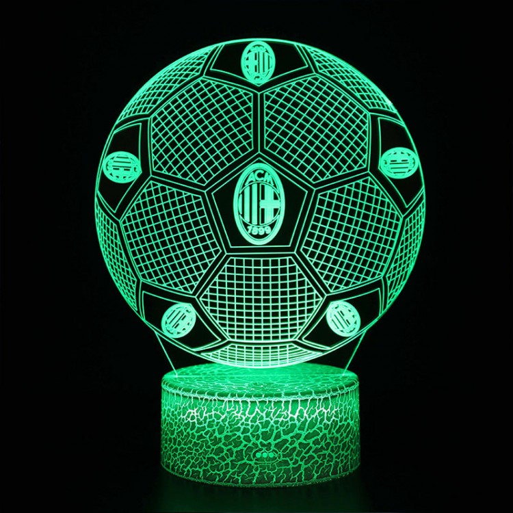 Superbe cadeau de naissance - la lampe bébé foot Milan AC