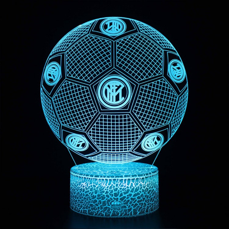 Lampe 3D Football ballon avec logo Inter de MILAN