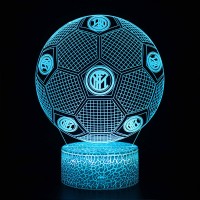 Lampe 3D Football ballon avec logo Inter de MILAN
