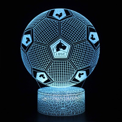Lampe de chevet - Veilleuse Tactile K. Mbappé Coupe du Monde Joueur de foot  Sport Lampe 3D LED illusion, Idée cadeau Noël anniversaire garçon et fille
